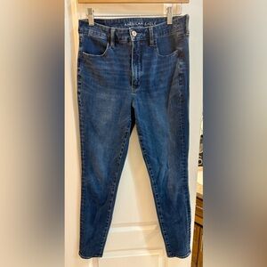 American Eagle Outfitters Women's Dark Blue Skinny Jeans